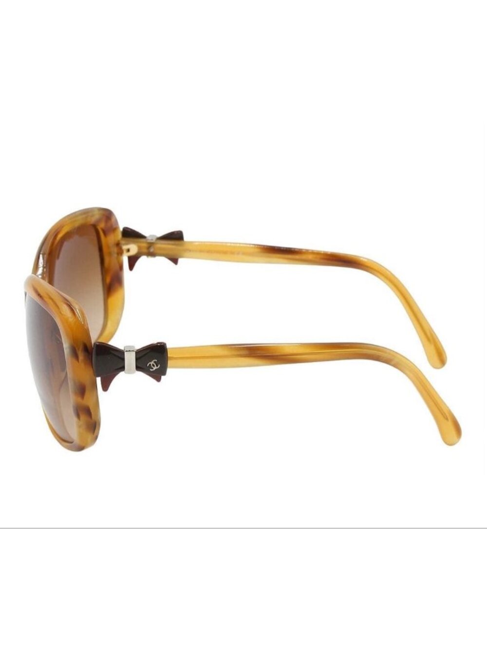 Chanel Side Ribbon Tortoiseshell Sunglasses Eyewear - Picture 6 of 9